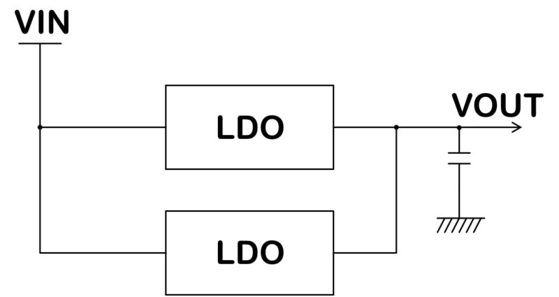 シリーズレギュレータの並列接続