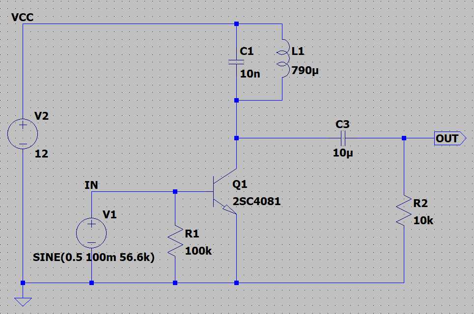 C級アンプ回路図