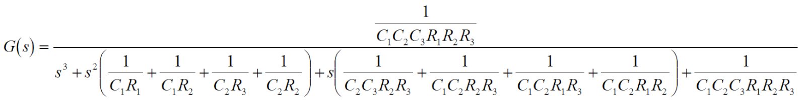 サレンキー型の3次ローパスフィルタの伝達関数