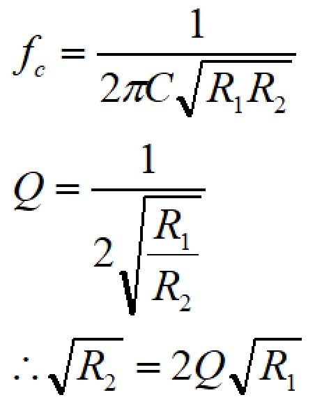 サレンキー型フィルタ計算