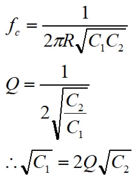 サレンキー型フィルタ計算